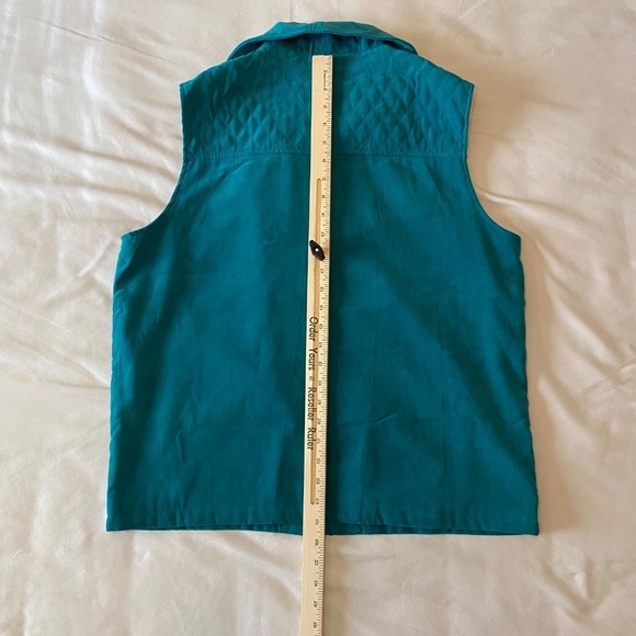 Allison‎ Daly Vest-Teal-Quilted Top-Size 14 - Picture 4 of 7